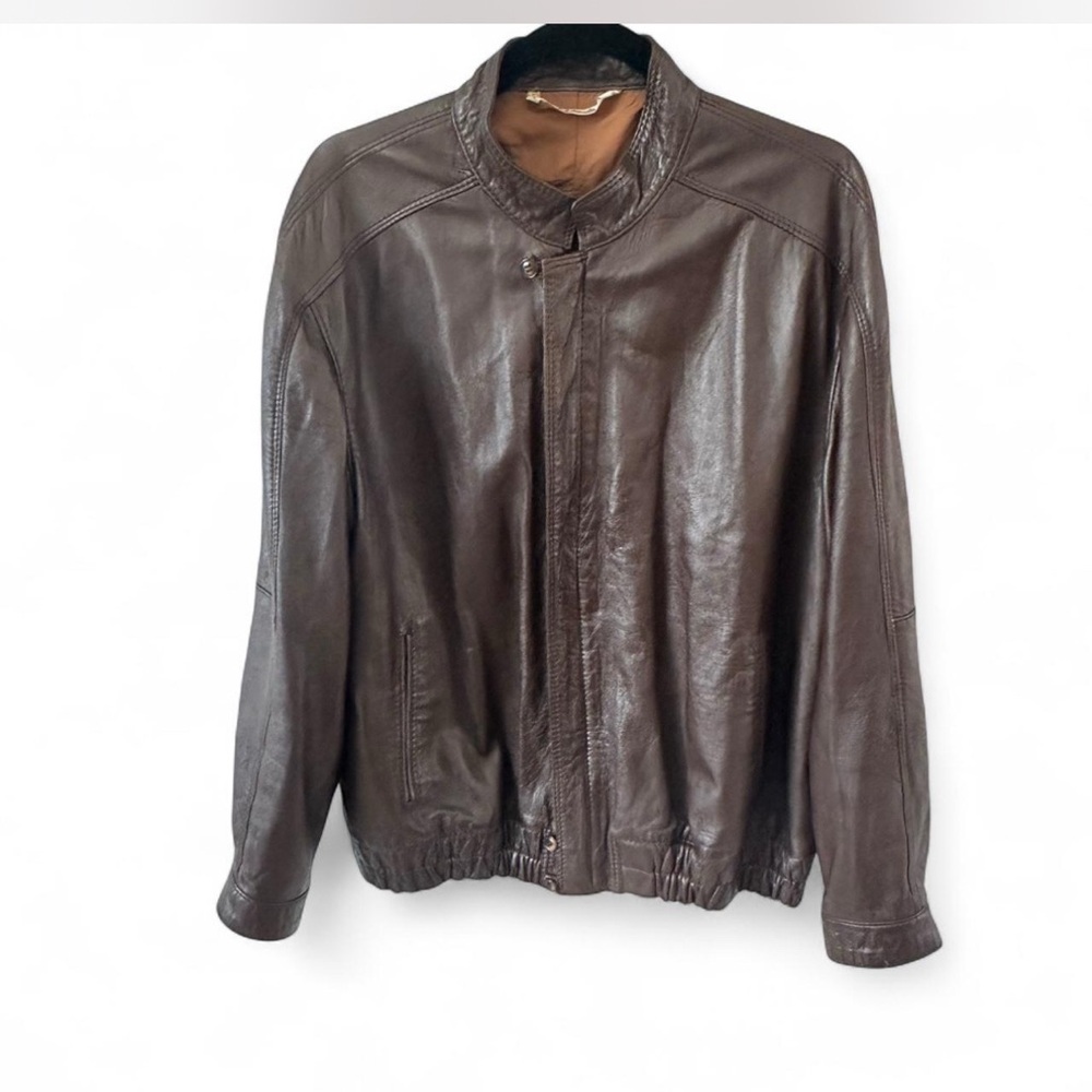 Men's Brown Leather Lightweight Jacket